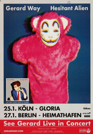 Gerard Way - Hesitant Alien, Kln & Berlin 2015 - Konzertplakat