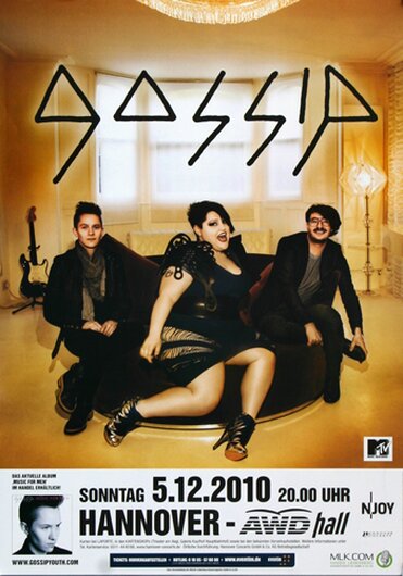 Gossip - Music For , Hannover 2010 - Konzertplakat