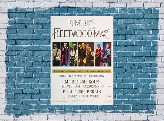 Fleetwood Mac - Hits To Blues, Kln & Berlin 2016 - Konzertplakat