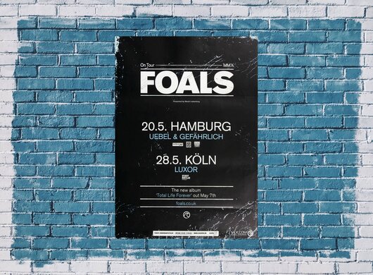 Foals - Total Live Forever, Hamburg & Kln 2010 - Konzertplakat