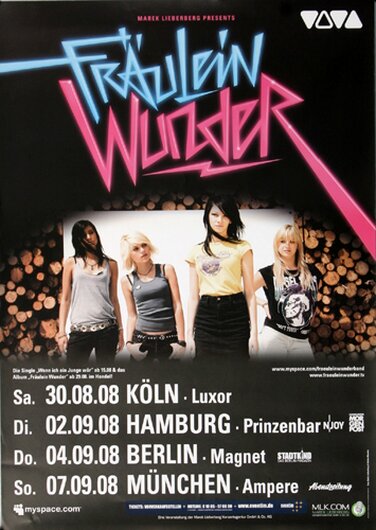 Frulein Wunder - Wir sind Neu, Tour 2008 - Konzertplakat