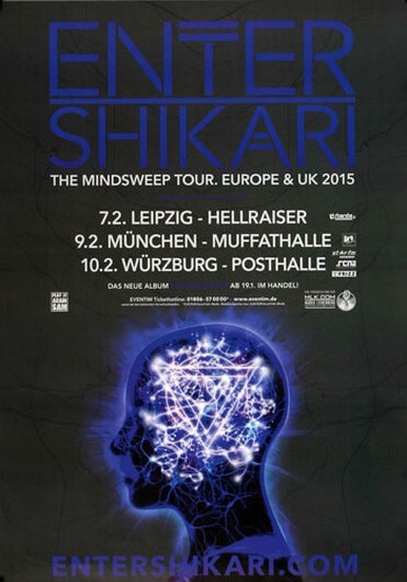 Enter Shikari - Mindsweep , Mnchen 2015 - Konzertplakat