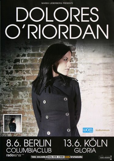 Dolores O`Riordan - No Baggage, Berlin & Kln 2007 - Konzertplakat