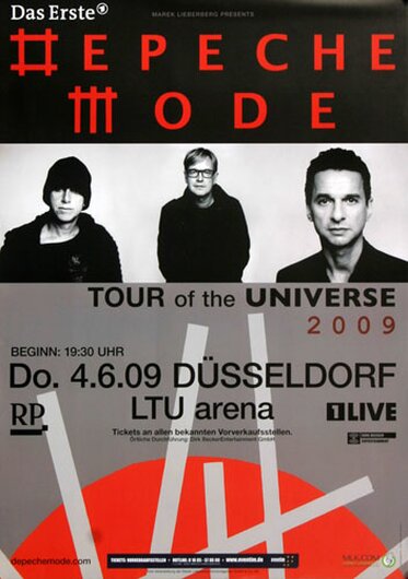 Depeche Mode, Tour Of The Universe, DS, 2009 - Konzertplakat