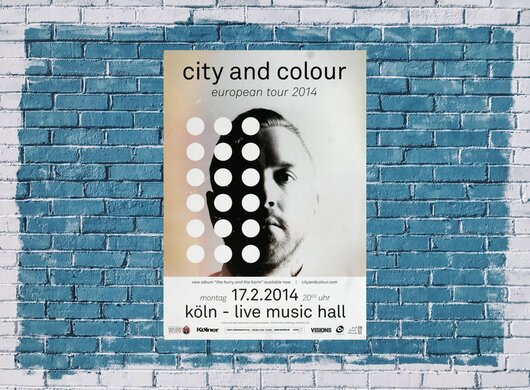 City And Color - The Hurry , Kln 2014 - Konzertplakat