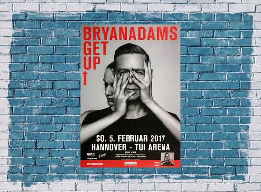 Bryan Adams - Get Up , Hannover 2017 - Konzertplakat