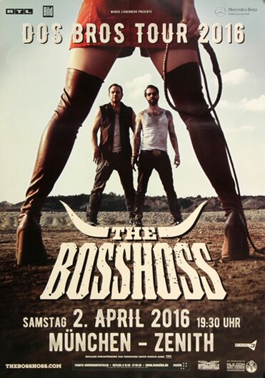 The BOSSHOSS - Dos Bros , Mnchen 2016 - Konzertplakat