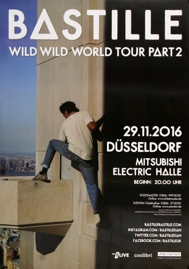 Bastille - Wild World , Dsseldorf 2016 - Konzertplakat