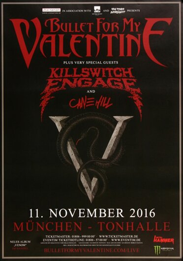 Bullet for My Valentine - Venom , Mnchen 2016 - Konzertplakat