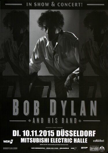 Bob Dylan and His Band - Shadows , Dsseldorf 2015 - Konzertplakat