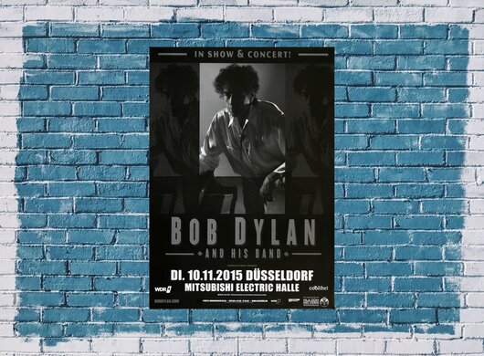 Bob Dylan and His Band - Shadows , Dsseldorf 2015 - Konzertplakat