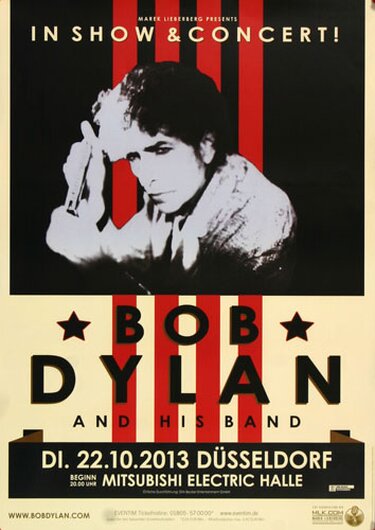 Bob Dylan and His Band - The Bootleg , Dsseldorf 2013 - Konzertplakat