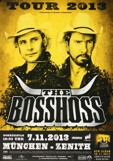 The BOSSHOSS - Concert , Mnchen 2013 - Konzertplakat