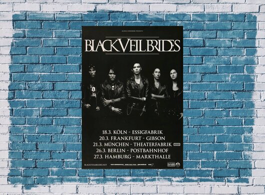 Black Veil Brides - Haters Gonna Hate, Tour 2015 - Konzertplakat
