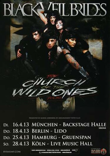 Black Veil Brides - New Religion , Mnchen 2013 - Konzertplakat