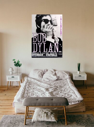 Bob Dylan and His Band - Under Red Sky, Offenbach & Frankfurt 1991 - Konzertplakat