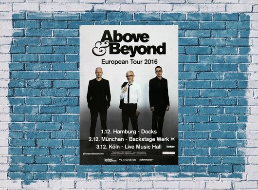 Above & Beyond - Moby - Porcelain, Tour 2016 - Konzertplakat