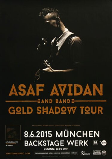 Asaf Avidan - Gold Shadow, Mnchen 2015 - Konzertplakat