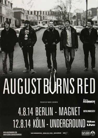 August Burns Red - Identity, Berlin & Kln 2014 - Konzertplakat