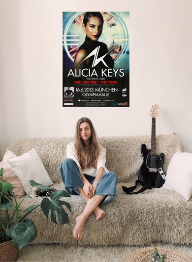 Alicia Keys - Girl On Fire , Mnchen 2013 - Konzertplakat