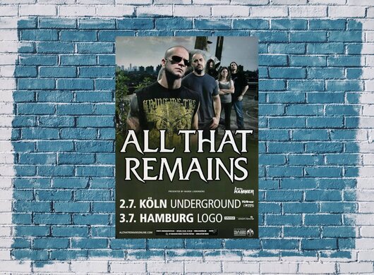All That Remains, Stand Up, Kln & Hamburg 2013, Konzertplakat