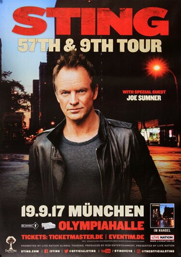 Sting - 57th & 9th , Mnchen 2017 - Konzertplakat